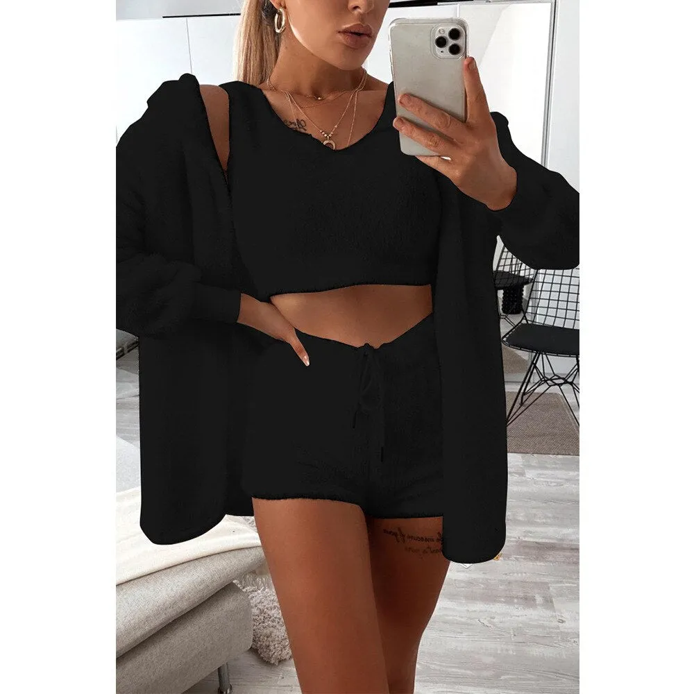 Upgrade your loungewear with Ezzile's 'Sexy-2023' Women's Winter Plush Pajama Set, a stylish and comfortable option for staying warm at home.