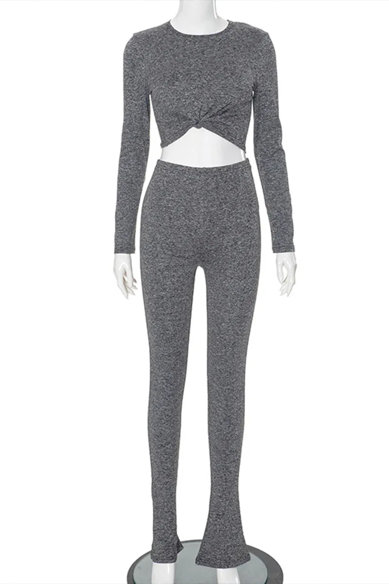 US3159 Crop Shirt and Tights Set Top