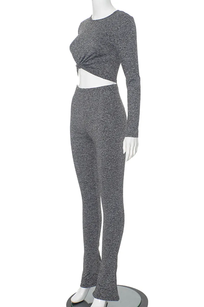 US3159 Crop Shirt and Tights Set Top