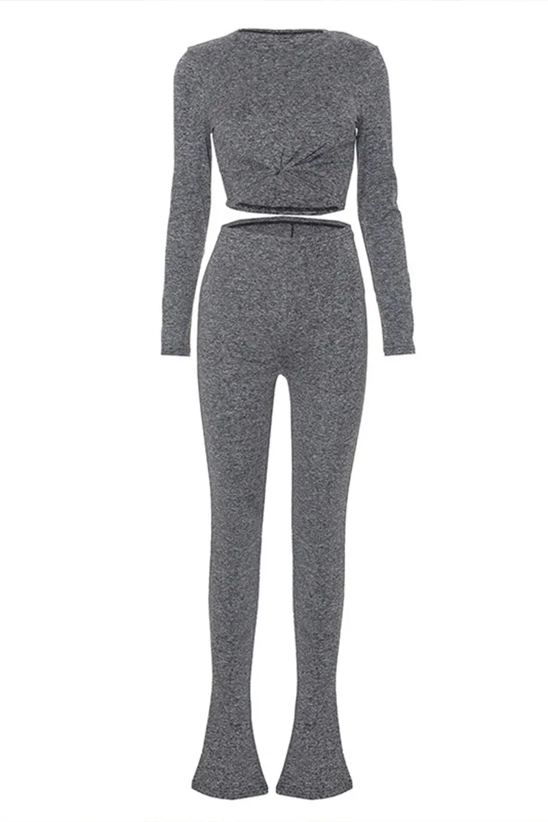 US3159 Crop Shirt and Tights Set Top