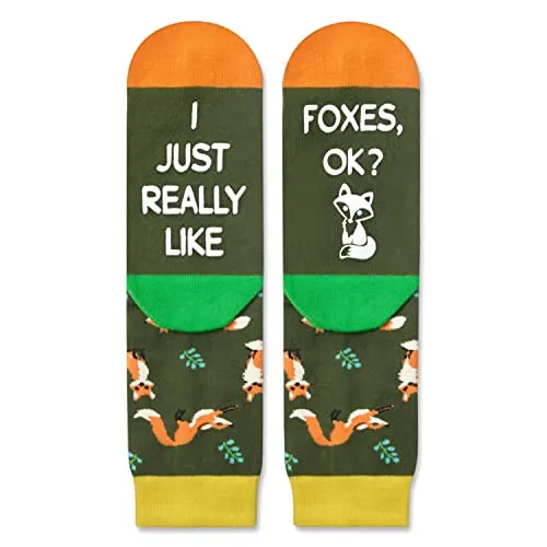 Versatile Fox Gifts, Unisex Fox Socks for Women and Men, All-occasion Fox Gifts Animal Socks