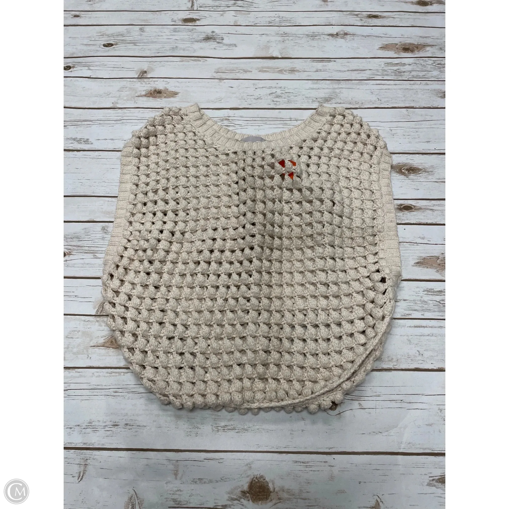 Vest Sweater By Cme In Beige, Size: Osfm