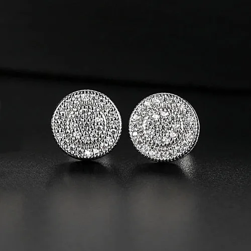 Vintage Black Gemstone Stud Earrings 14k Rose Gold Women's Party Jewelry