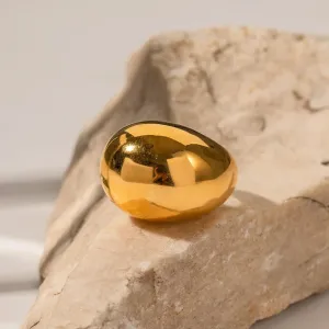 Vintage Hammer Wide Face Women's Ring