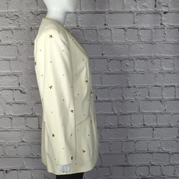 Vintage Magali Collection Gold Star Jacket/Skirt Set, Women's 10