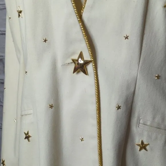 Vintage Magali Collection Gold Star Jacket/Skirt Set, Women's 10