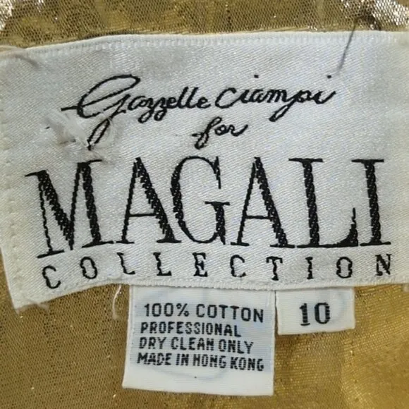 Vintage Magali Collection Gold Star Jacket/Skirt Set, Women's 10