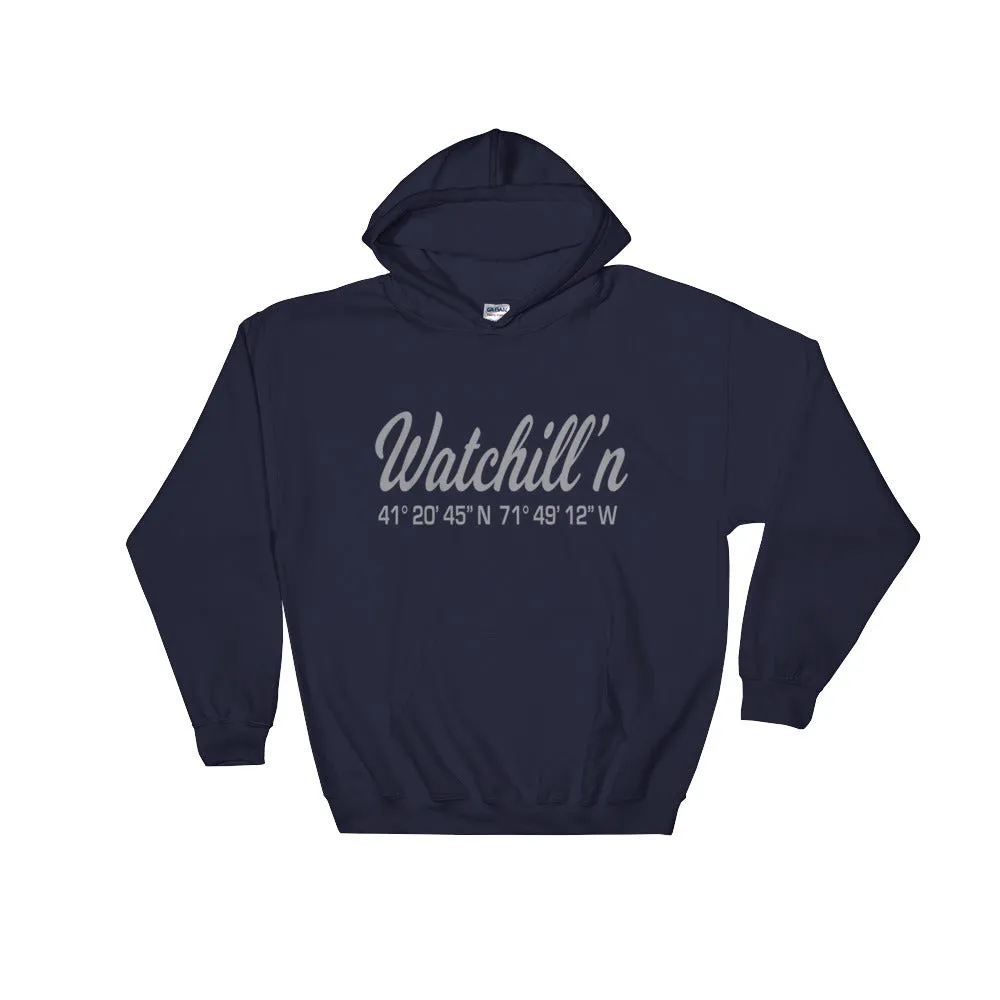 Watchill'n 'Coordinates' Logo - Hoodie (Grey)