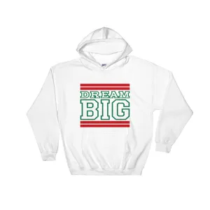 White Red and Green Hooded Sweatshirt