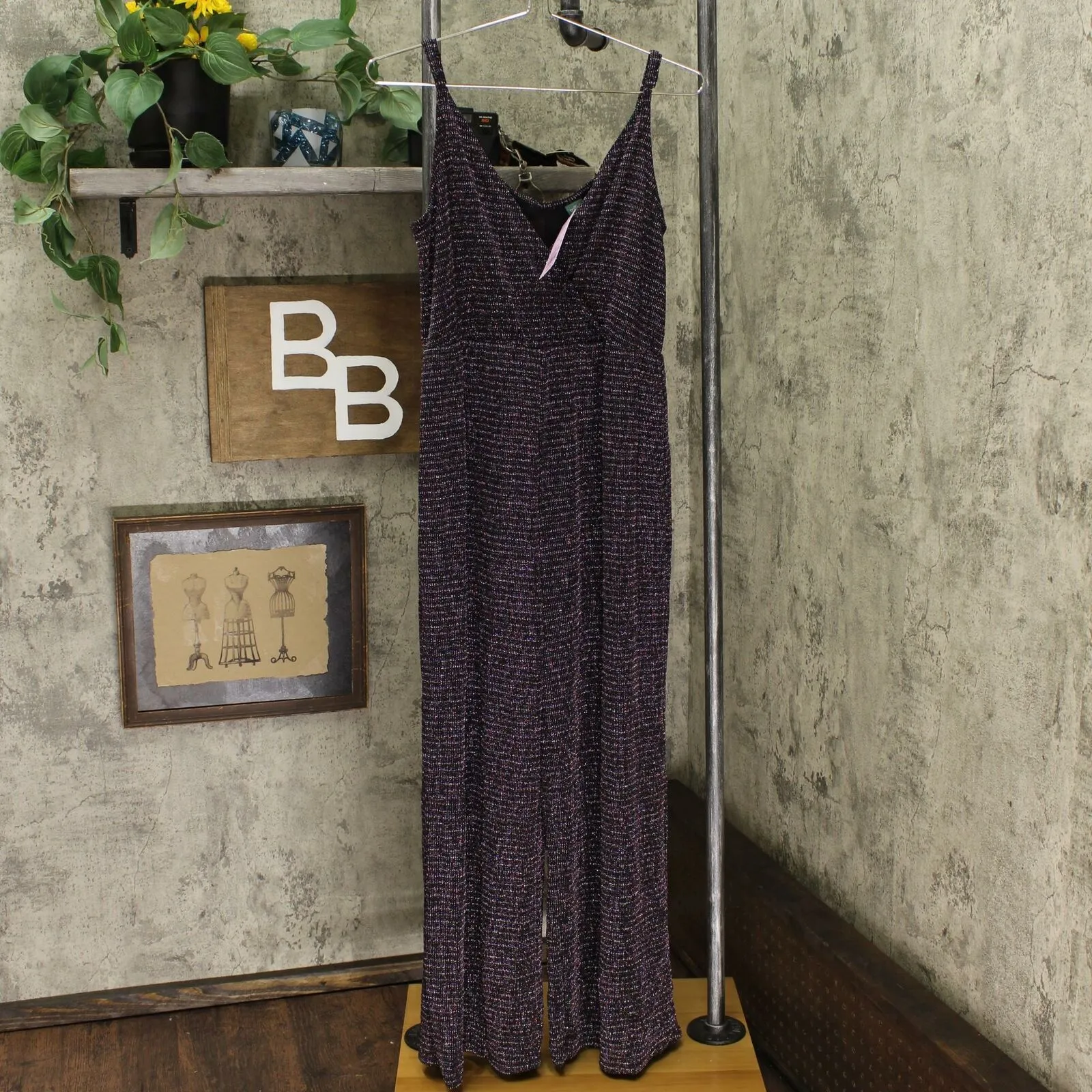Wild Fable Women's Sleeveless V-Neck Sparkle Wrap Jumpsuit