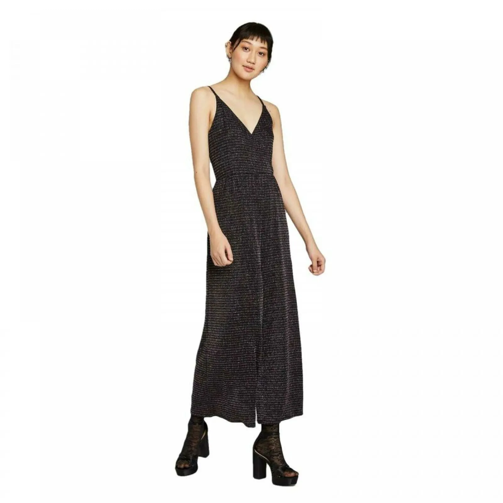 Wild Fable Women's Sleeveless V-Neck Sparkle Wrap Jumpsuit