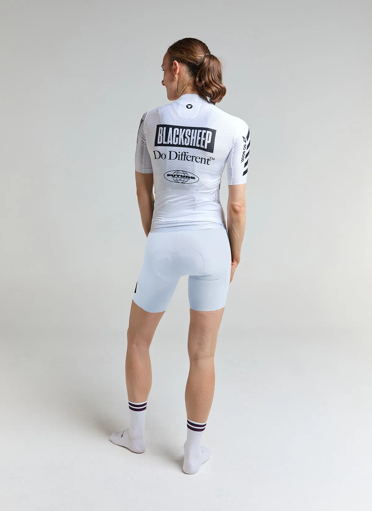 Women's Aero SS Jersey - Future Mono White
