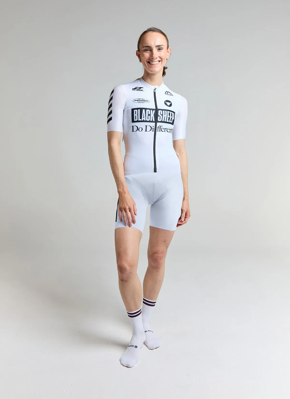 Women's Aero SS Jersey - Future Mono White