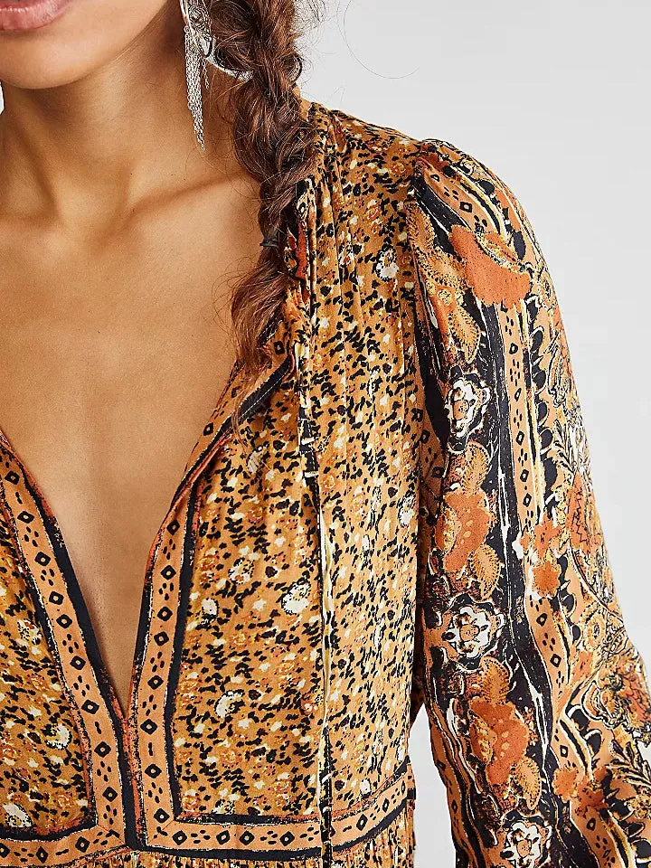 Women's Beach Holiday Boho Style Printed Dress