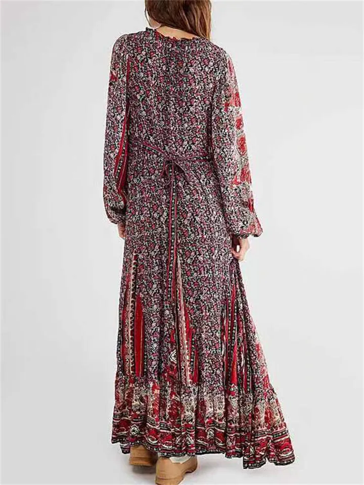 Women's Beach Holiday Boho Style Printed Dress