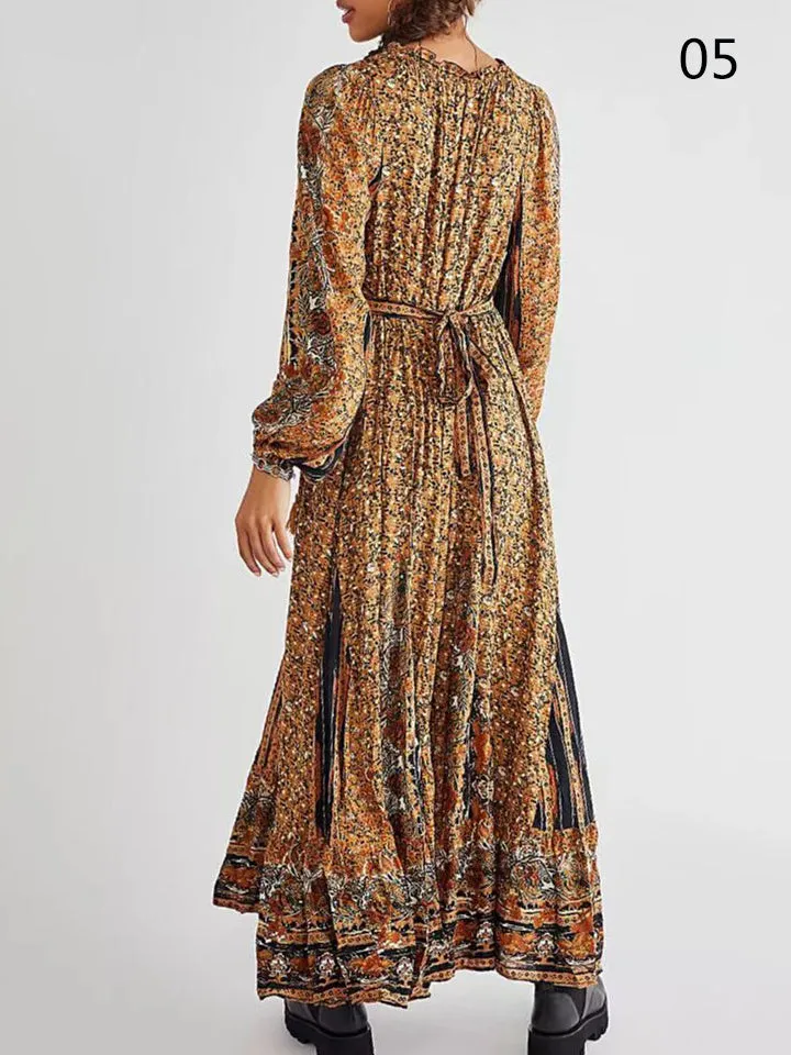 Women's Beach Holiday Boho Style Printed Dress