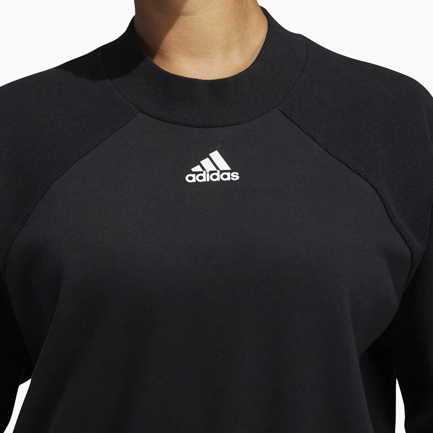 Women's Black Rib Crew Sweatshirt