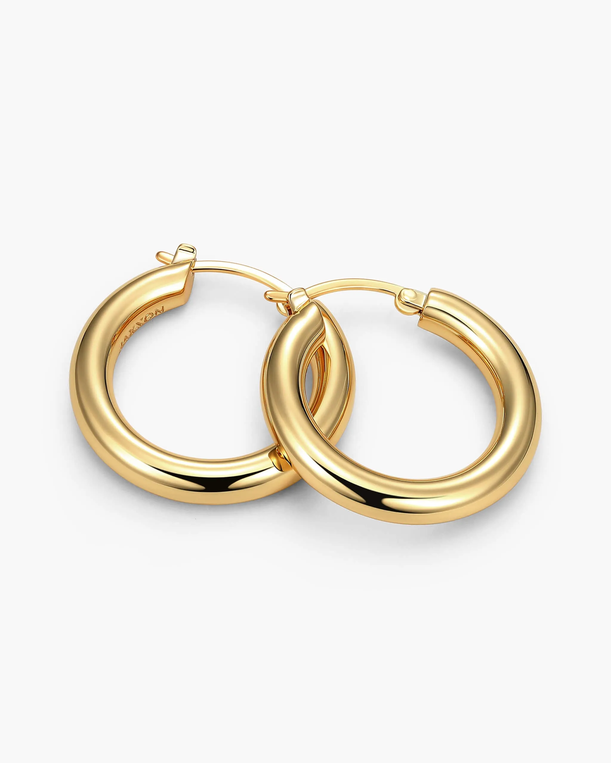 Women's Bold Medium Hoop Earrings - Gold