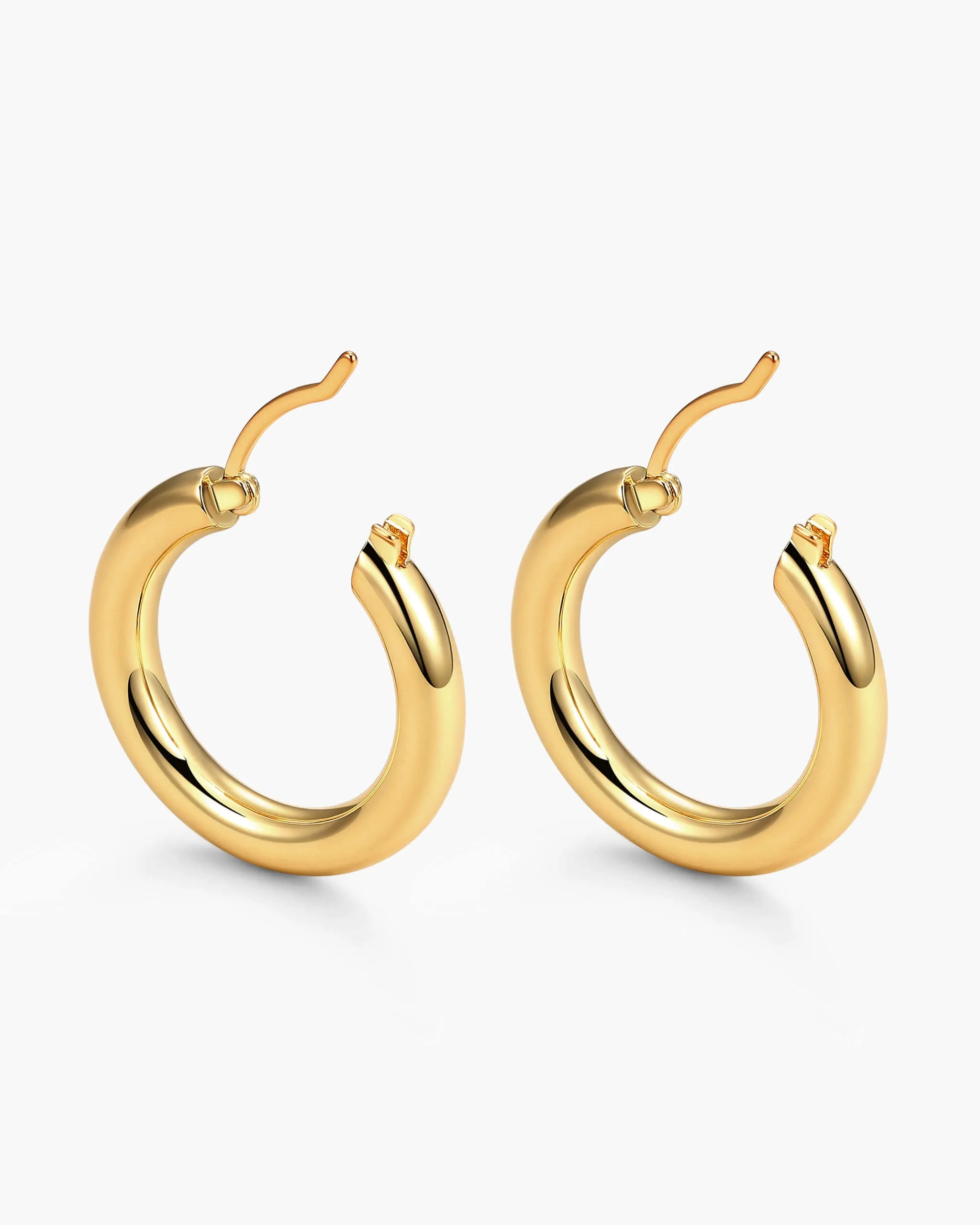 Women's Bold Medium Hoop Earrings - Gold