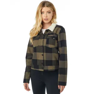 WOMENS BURNETT LINED FLANNEL SHIRT [BARK]