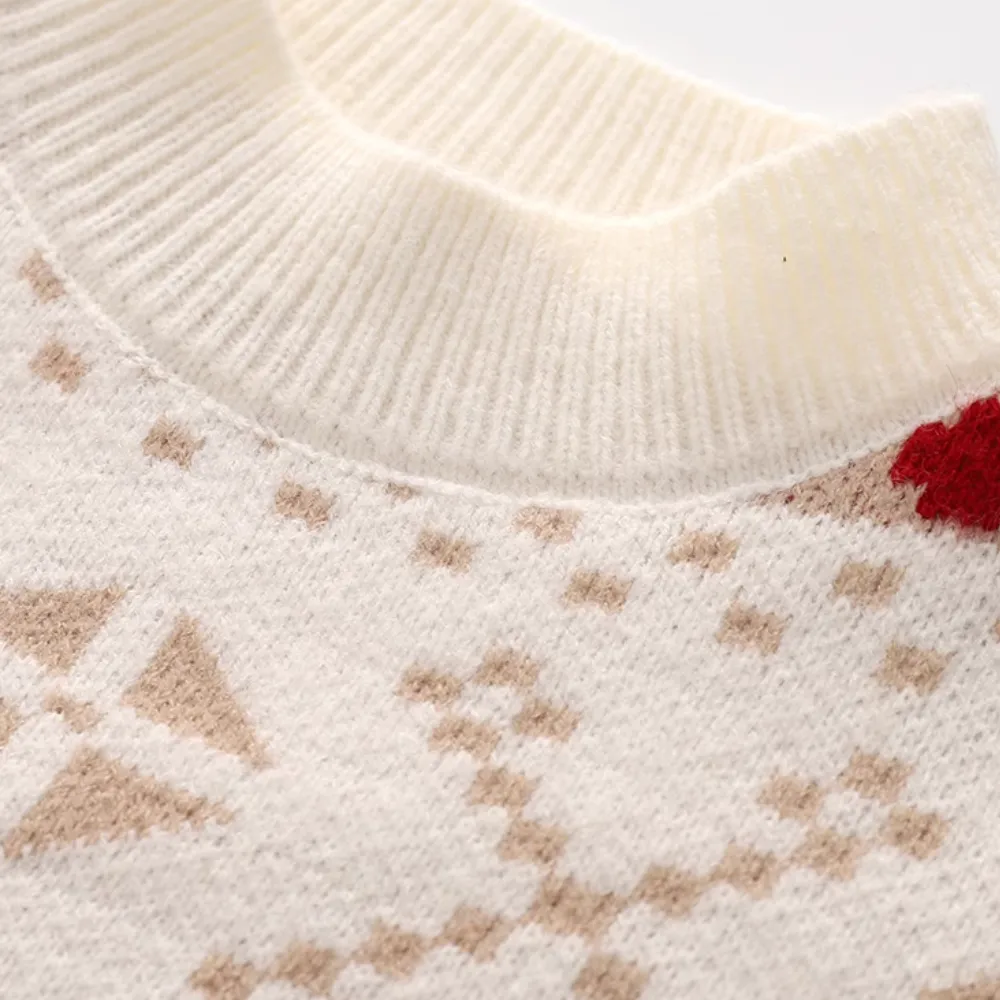 Women's Classic Flocked Christmas Tree Sweater