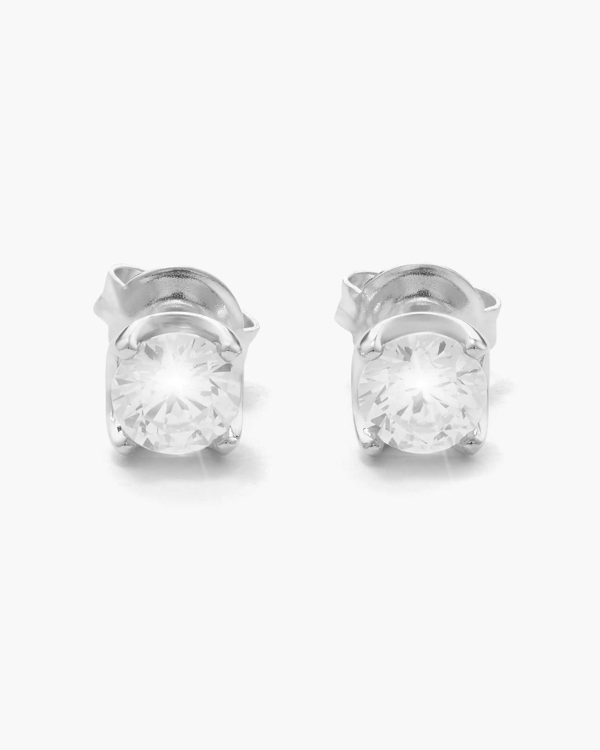 Women's Classic Stud Earrings - Silver