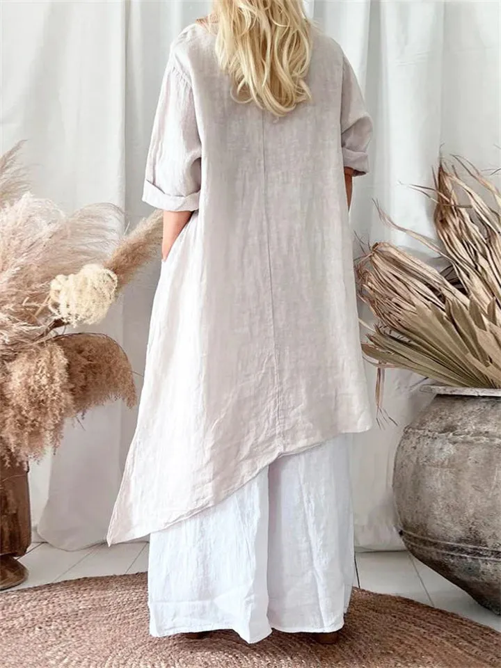 Women's Daily Simple Oversized Irregular Hem Dress