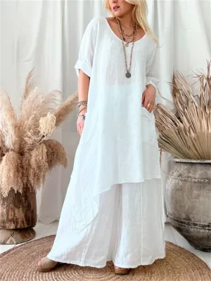 Women's Daily Simple Oversized Irregular Hem Dress