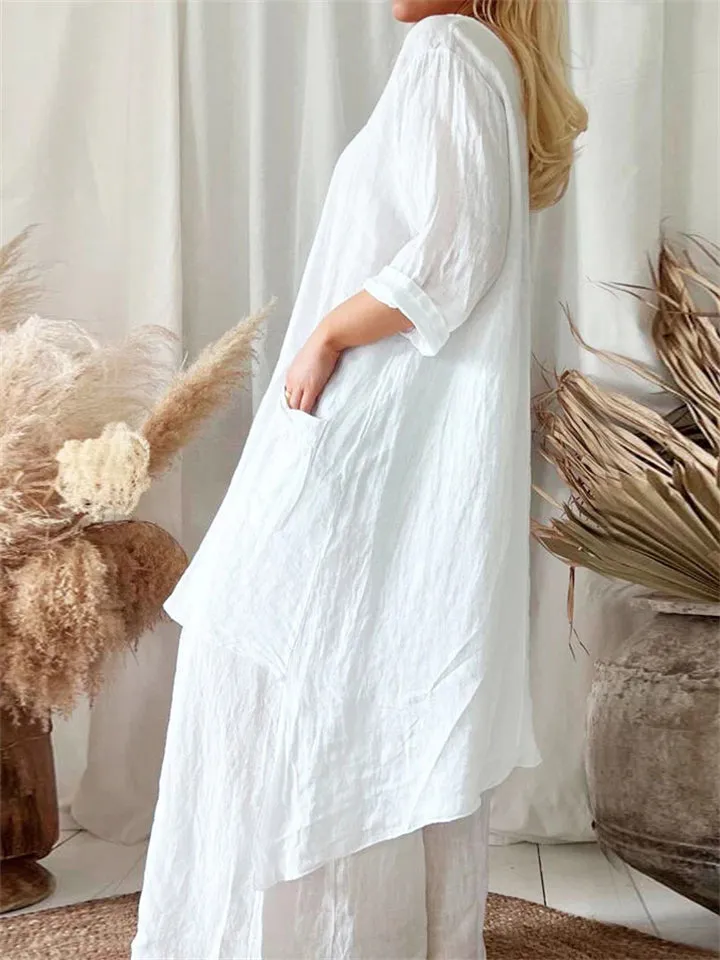 Women's Daily Simple Oversized Irregular Hem Dress