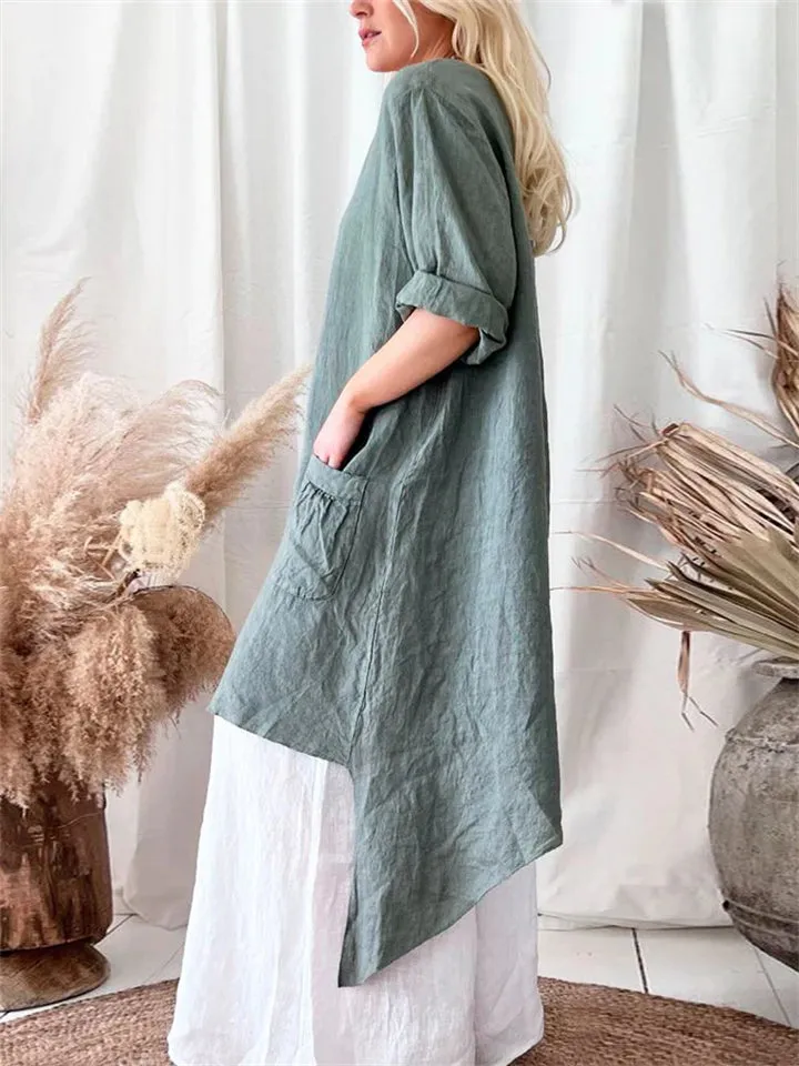 Women's Daily Simple Oversized Irregular Hem Dress