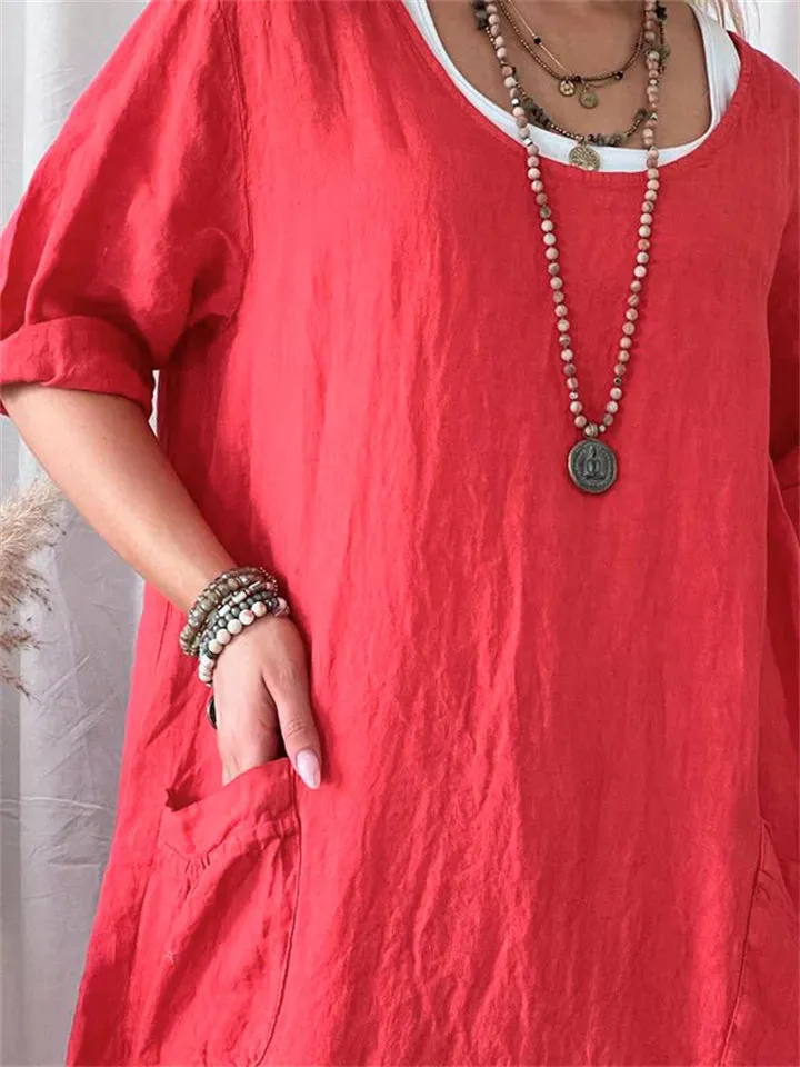 Women's Daily Simple Oversized Irregular Hem Dress