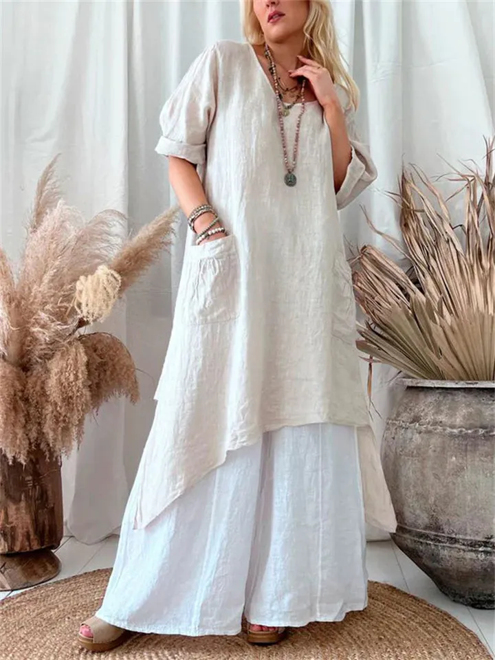 Women's Daily Simple Oversized Irregular Hem Dress