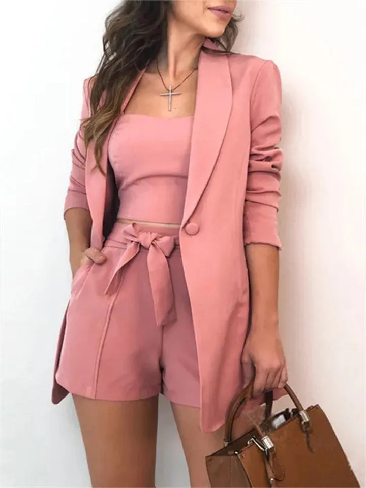 Women's Fashionable 3-Piece Blazer Sets