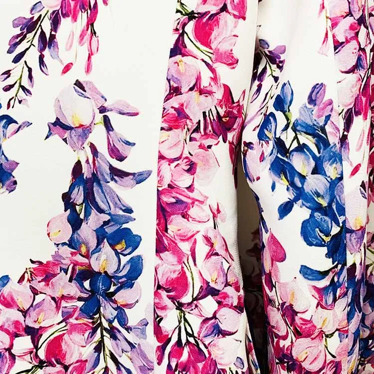 Women's Floral Pants Suit Two Pieces Flower Printed Fashionable Set