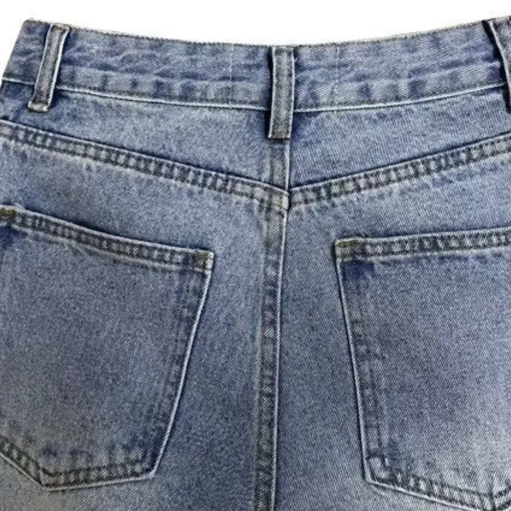 Women's High Street Letter Star Embroidered Jeans