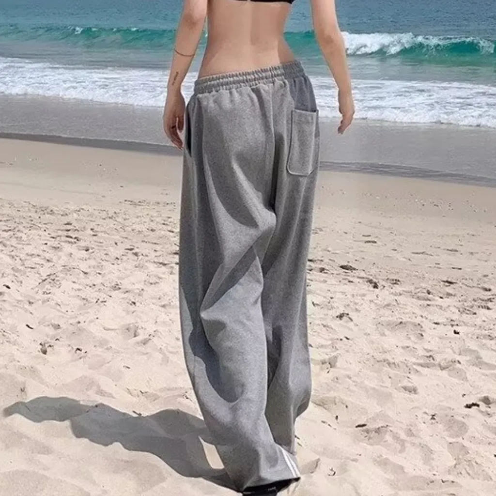 Women's Hip-Hop Striped Versatile Sweatpants