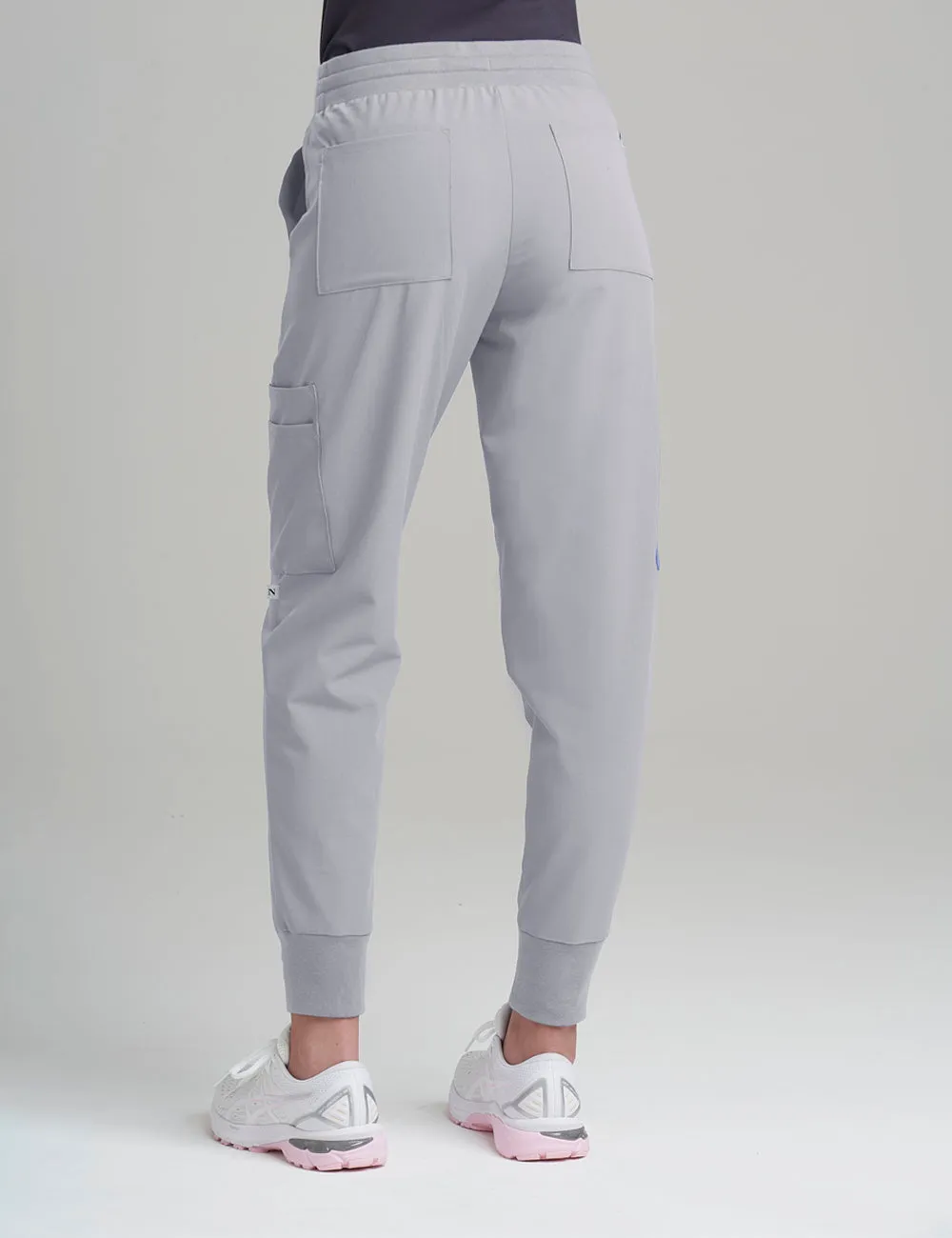 Womens Jogger Scrub Pants - Stone Gray