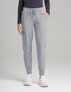 Womens Jogger Scrub Pants - Stone Gray