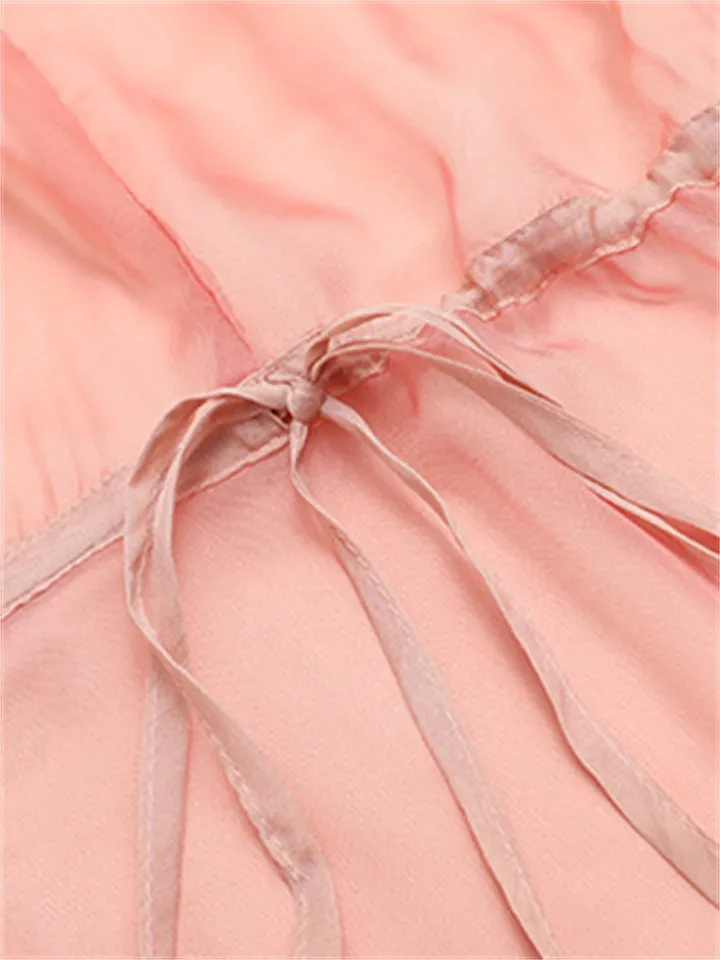 Women's Light Pink Holiday Beach Flowy Dress