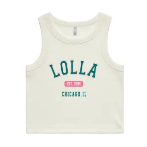 Women's Lolla Collegiate Cropped Tank (Pre-Order)