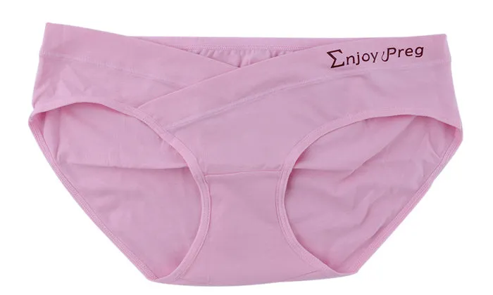 Women's Low-Waist Cotton Maternity Pregnancy Postpartum Underwear Panties (5-Pack)