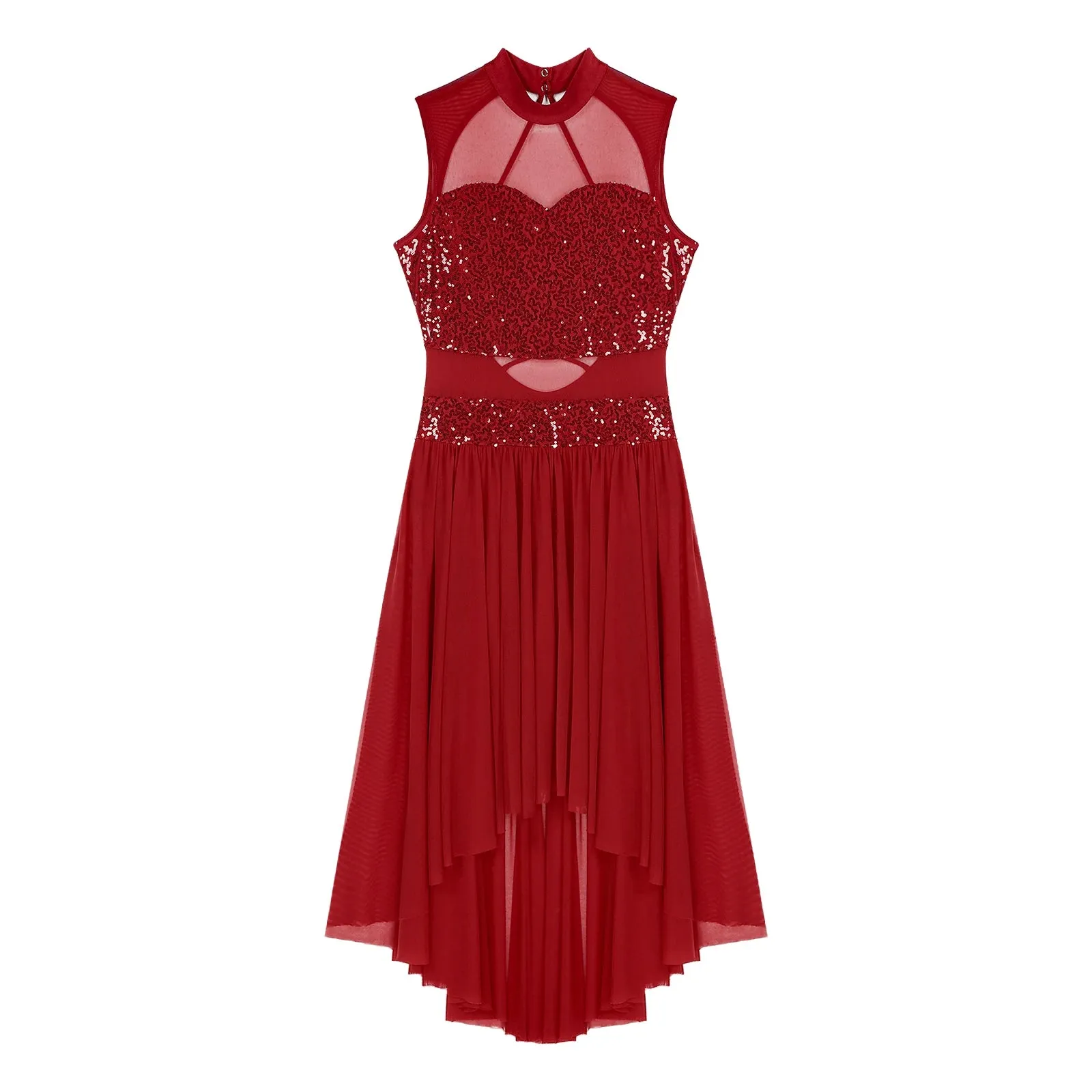 Womens Lyrical Dance Dress: Sparkly Sequin Ballet Gymnastics Leotard Dresses