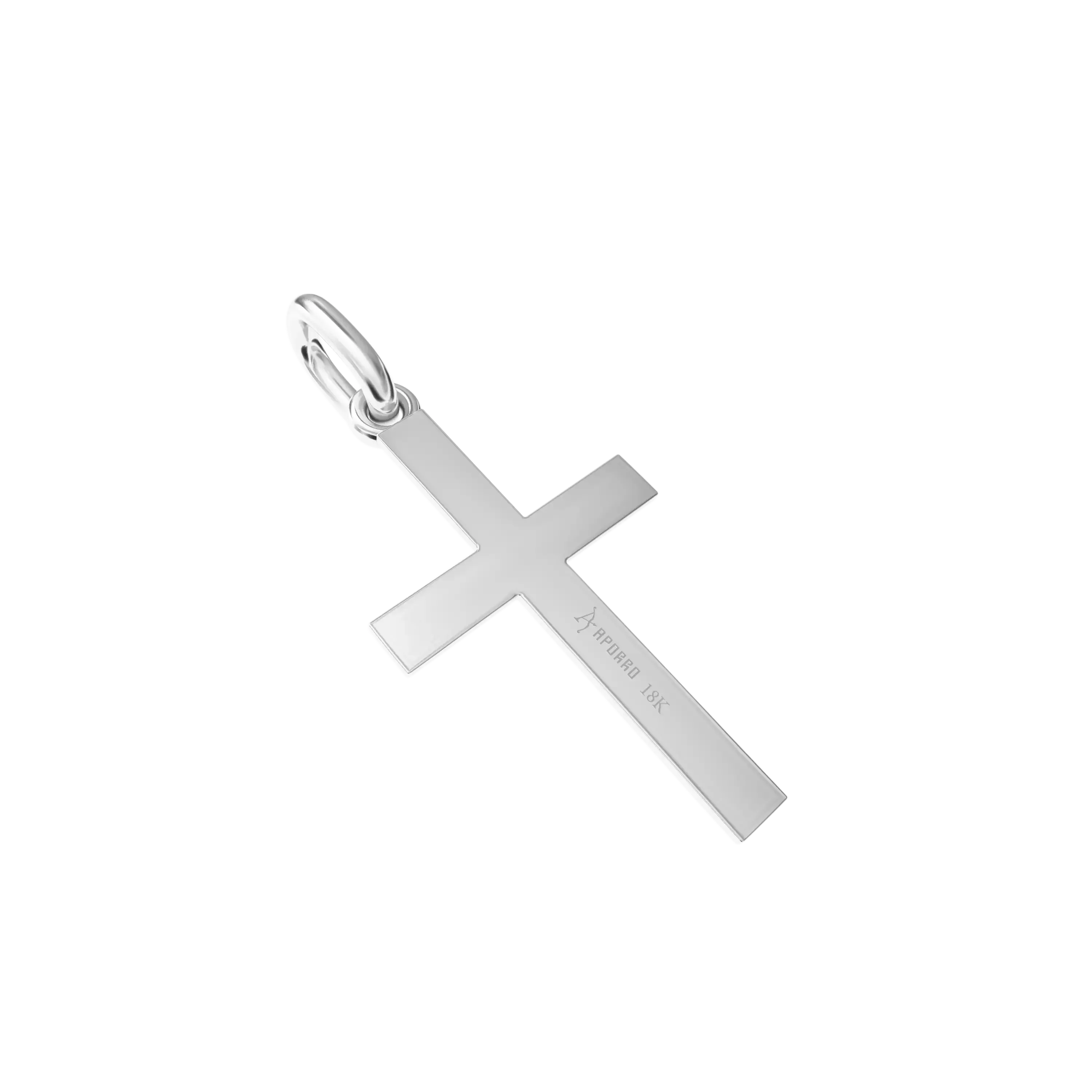Women's Micro Solid 18K Three-dimensional Cross Pendant