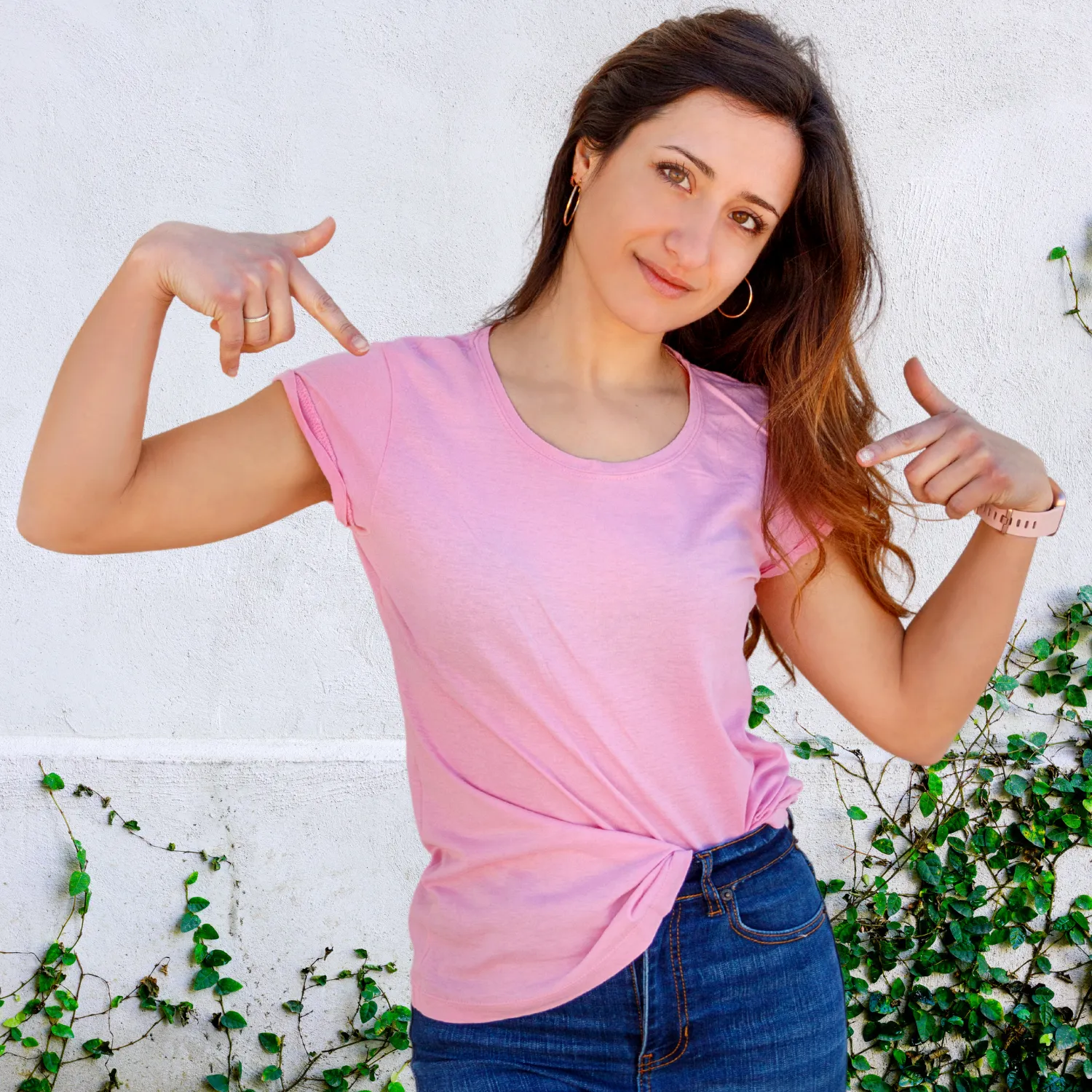 Women's Plain T-Shirt Pink