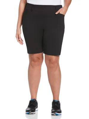 Womens Plus 9.5" Stretch Tech Golf Short