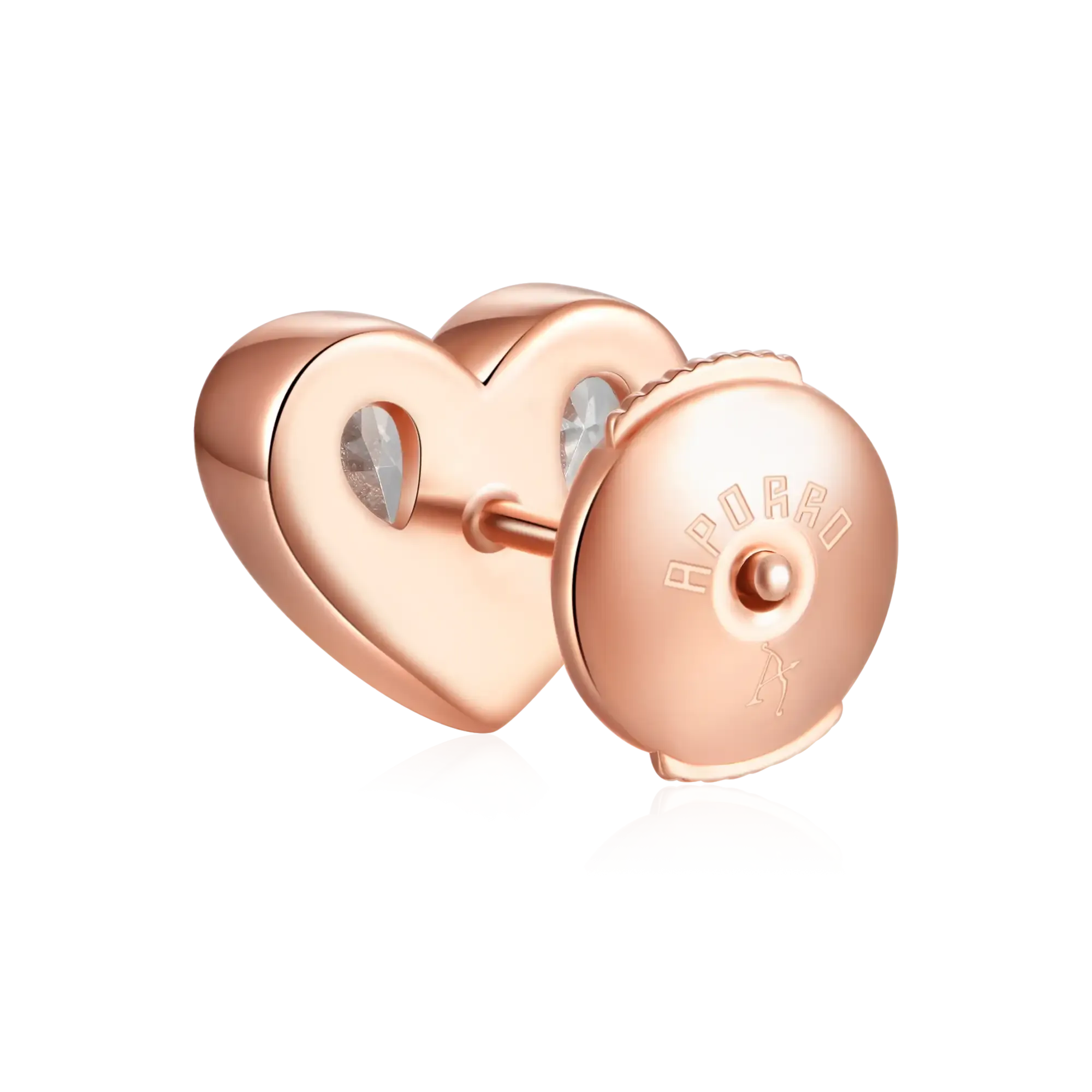 Women's Radiant Hearts Entwined Stud Earrings