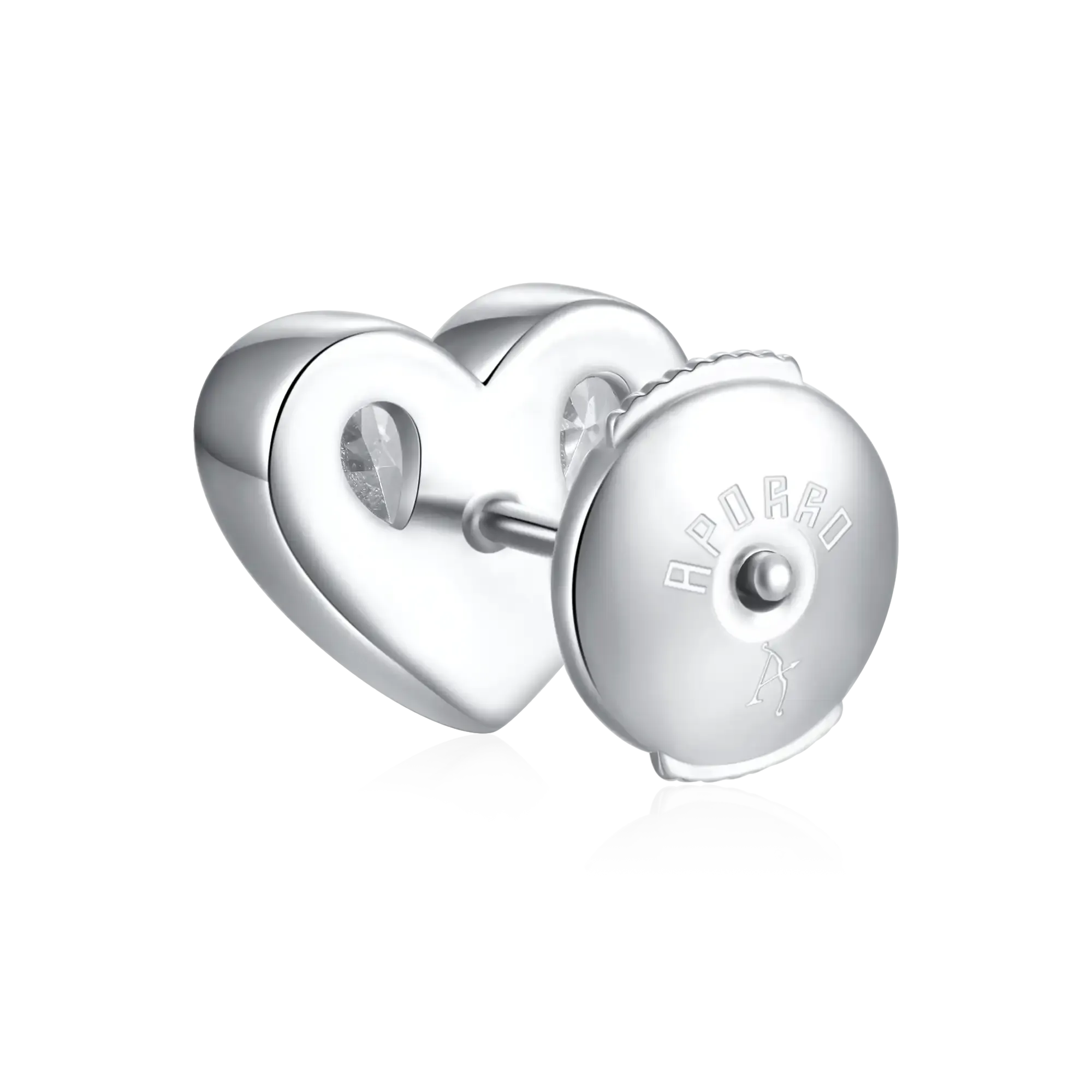 Women's Radiant Hearts Entwined Stud Earrings
