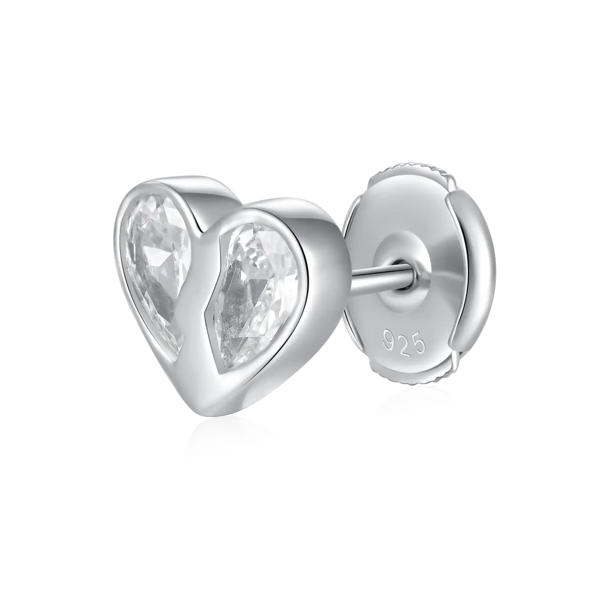 Women's Radiant Hearts Entwined Stud Earrings