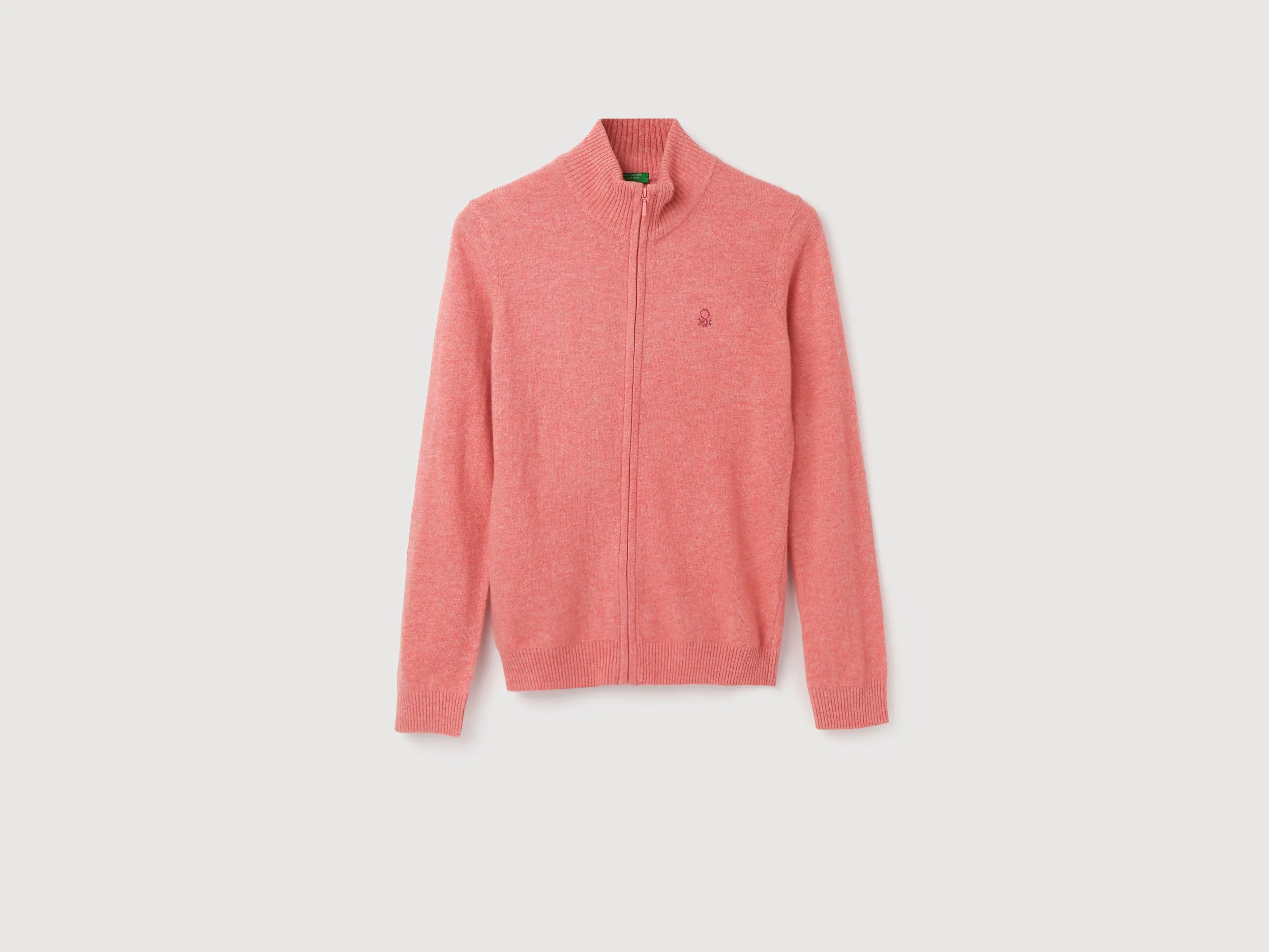 Women's Regular Fit High Neck Knitted Cardigan