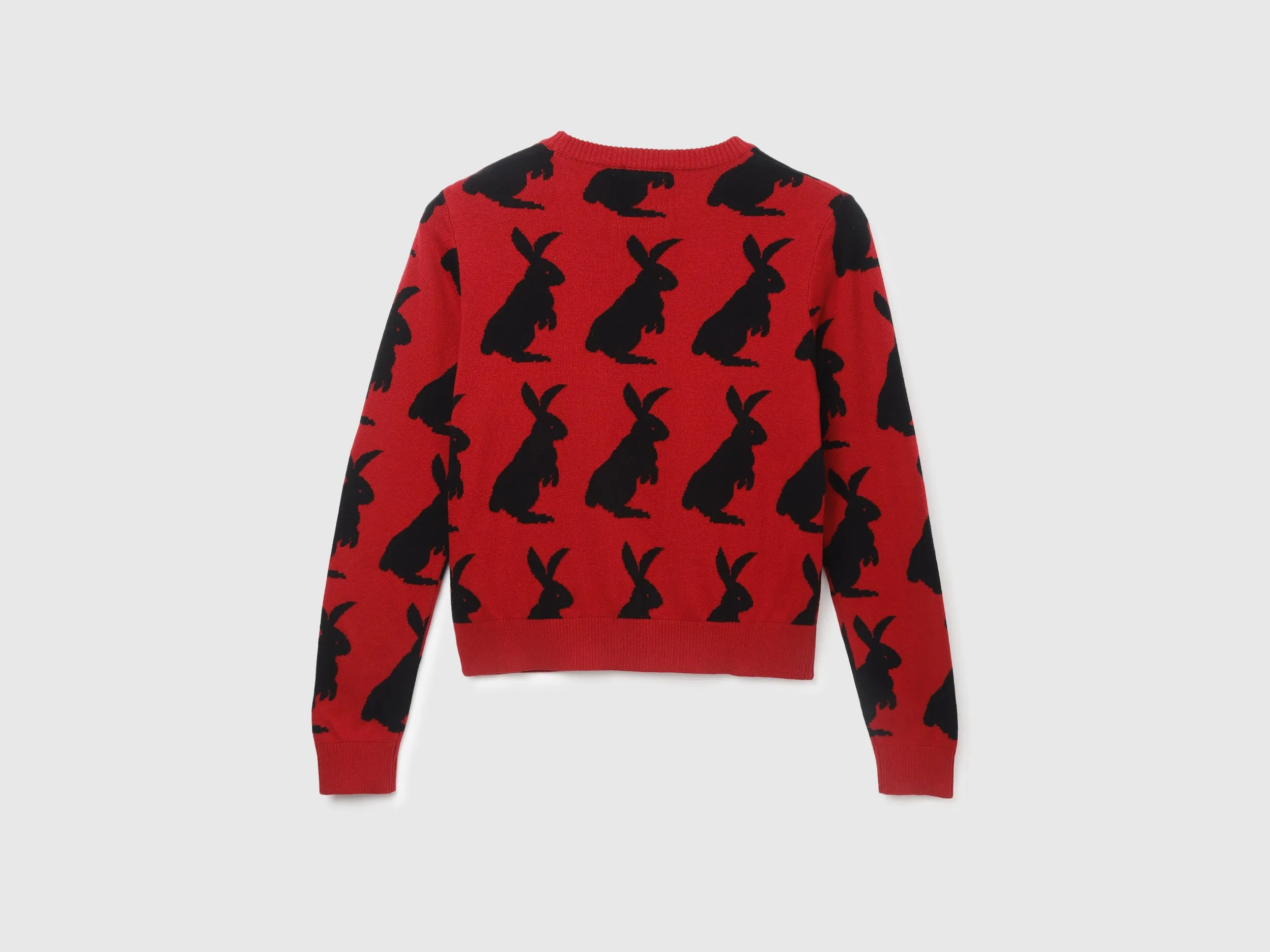 Women's Regular Fit Round Neck Printed Sweater
